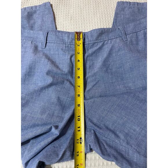 Talbots Relaxed Chino Blue 100% Cotton Causal Workwear Women's Pants Size 16 - Picture 5 of 9